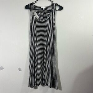 Abound Women's‎ S Black & White Striped Sleeveless Racerback Dress